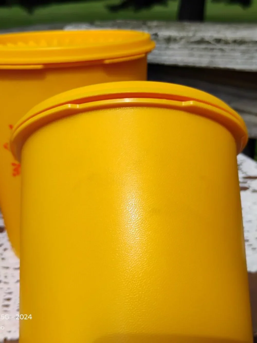 Servalier Canisters by Tupperware Set of 3 Golden Harvest Yellow vintage 1970s